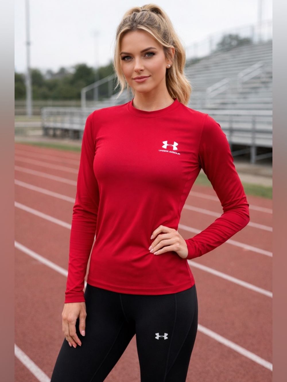 Under Armor Women’s Red Athletic Top Size M Sporty
Chic Gym Running Athleisure